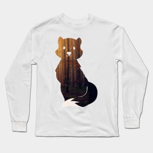 Autumn forest fox pattern - Fall Long Sleeve T-Shirt